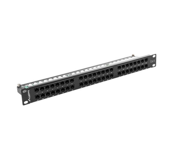 LANBERG Patch Panel 48 czarny PPU6-1048-B - 457383 - zdjęcie 2